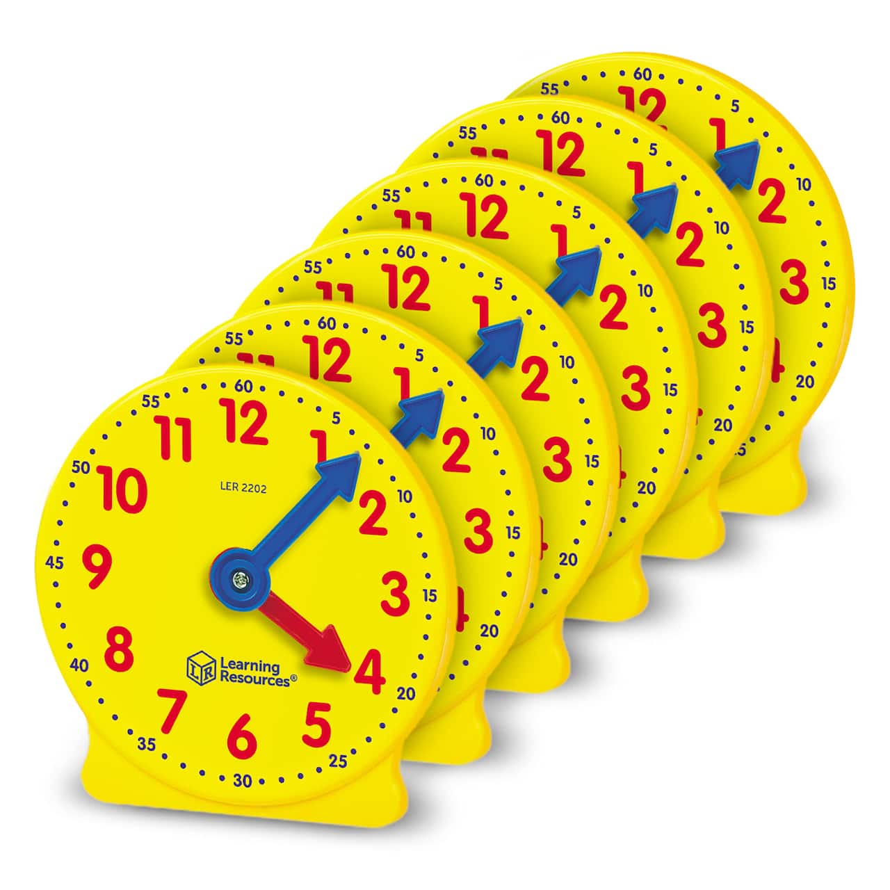 Learning Resources Big Time 4" Mini Clocks, 6ct.